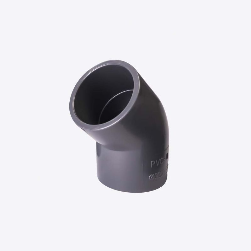 Codo-PVC-presion-espiga-campana-45°grados-20mm