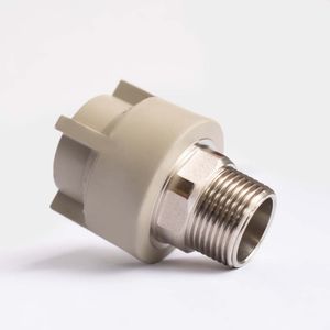 Adaptador PP roscable + macho + termofusión + AC