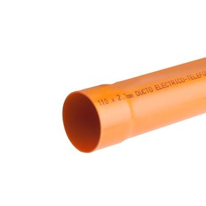 Tubo PVC ducto eléctrico / telefónico liviano naranja