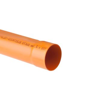 Tubo PVC ducto eléctrico / telefónico pesado naranja