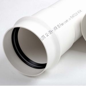 Tubo PVC desagüe, unión con caucho